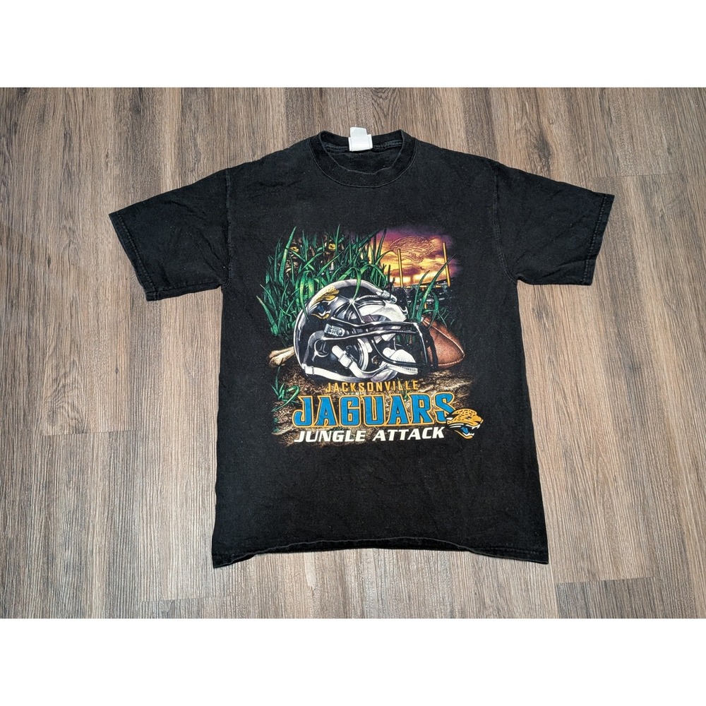VTG Jacksonville Jaguars NFL Football Jungle‎ Attack T Shirt Graphic Tee L READ